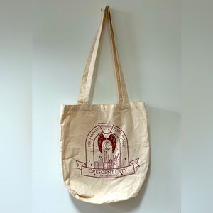 Limited Edition Canvas tote, Crescent City logo from owl crate book box